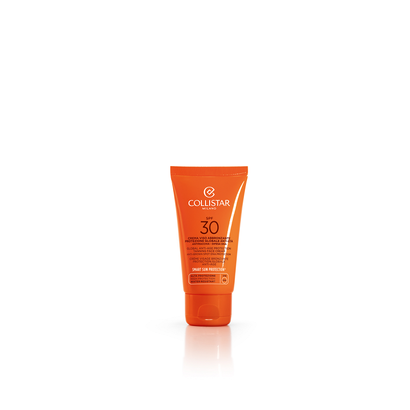 Crema Viso Abbronzante Protezione Globale Anti-Età - 30 SPF - Profumeria Lauda