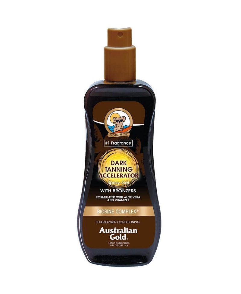 Dark Tanning Accelerator Spray Gel with Bronzers