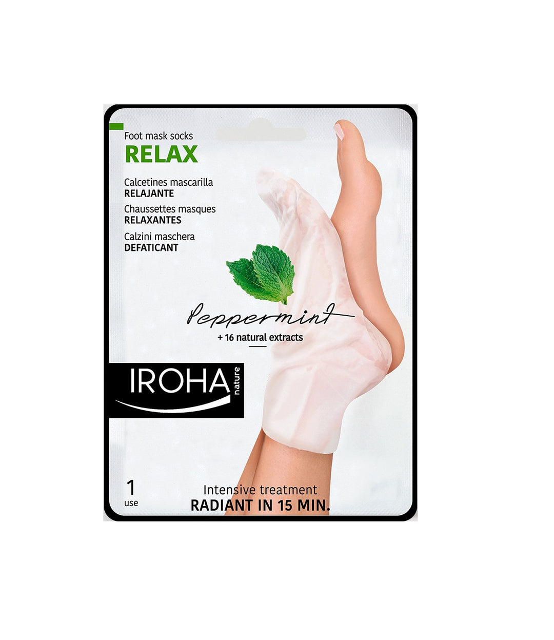 Iroha Calzini Maschera per i Piedi - Menta