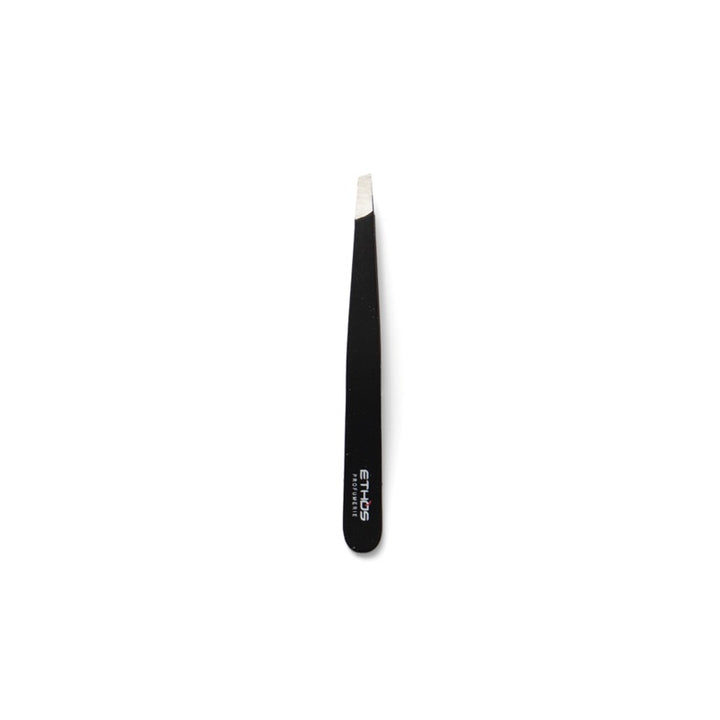 Tweezers - Professional Black Tweezers with Oblique Tip