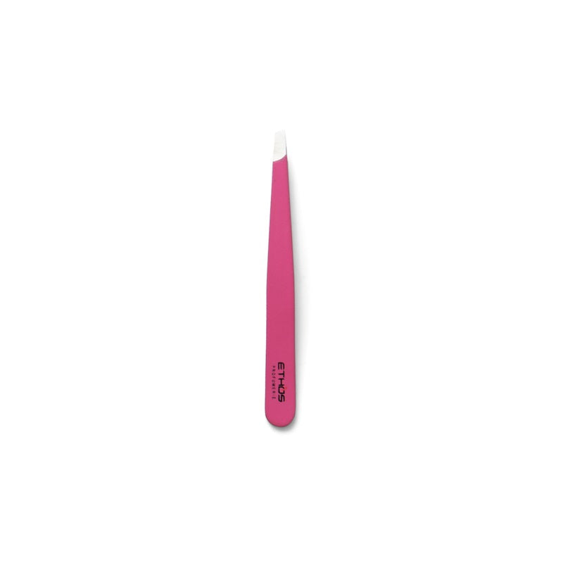 Tweezers - Pink Professional Tweezers Oblique Tip